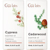 Gya Labs Cypress Essential Oil For Skin & Cedarwood Oil For Hair Set - Aromatherapy Grade Essential Oils Set - 2X10Ml - Gya Labs