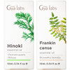 Gya Labs Hinoki Essential Oil For Skin & Frankincense Oil For Skin Set - Aromatherapy Grade Essential Oils Set - 2X0.34 Fl Oz - Gya Labs