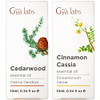 Gya Labs Cedarwood & Cinnamon Essential Oil Set - Aromatherapy Grade Essential Oils Set - 2X0.34 Fl Oz - Gya Labs