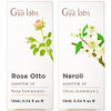 Gya Labs Rose Essential Oils For Skin Use & Neroli Essential Oil For Diffuser Set - Aromatherapy Grade Essential Oils Set - 2X0.34 Fl Oz - Gya Labs