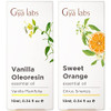 Gya Labs Vanilla Essential Oil For Skin & Orange Essential Oil For Diffuser Set - Aromatherapy Grade Essential Oils Set - 2X0.34 Fl Oz - Gya Labs