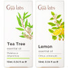 Gya Labs Tea Tree Oil For Skin & Lemon Essential Oil For Diffuser Set - Aromatherapy Grade Essential Oils Set - 2X0.34 Fl Oz - Gya Labs