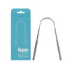 Huppy Stainless Steel Tongue Cleaner Reusable Tongue Scraper For Fresh Breath & Oral Hygiene Durable Zero-Waste Tool Removes Tongue Coating Easy To Clean