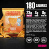 Legendary Foods Cheesy Nacho Protein Chips - Popped Tortilla Style - 23G High Protein 4G Carbs Low Sugar Gluten Free Keto Snack Packs - 10 Pack - Healthy Crunchy Chips
