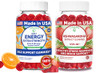 Lunakai Usa Made Energy B12 & Ashwagandha Gummies Bundle Daily Energy & Mood Support 60 Non-Gmo Gummies Each
