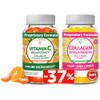 Lunakai Vitamin C And Collagen Gummies Bundle - 300Mg Organic Non-Gmo Vegan Vit C Chewable Gummy - Anti Aging Supplements For Men & Women 30 Days Supply