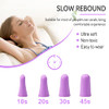 Lysian Foam Noise Cancelling Earplugs 60 Pairs 38Db Snr Purple With 3D Sleep Eye Mask Black