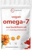 Micro Ingredients Vegan Omega-7 Sea Buckthorn Oil 240 Vegetarian Softgels 2-In-1 With Evening Primrose Oil Plant Based Botanical Oil Blend Non-Gmo Gluten & Carrageenan Free