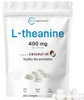 Micro Ingredients L-Theanine 400Mg 400 Softgels Highly Bioavailable With Coconut Oil Extra Strength Theanine Amino Acid Calm & Relaxation Support Focus Supplement Non-Gmo Gluten Free