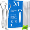 Mouthology 10 Nano Hydroxyapatite Toothpaste (Fluoride Free) And Tongue Scraper For Adults (2 Pack)