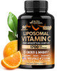 Nutraharmony Liposomal Vitamin C 1700 Mg - High Absorption Fat Soluble Complex - Antioxidant Energy Boost & Immune Support - Vitamin C Supplement Made In Usa - Non-Gmo Soy-Free & Gentle On Stomach 180 Capsules