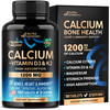 Nutraharmony Calcium 1200 Mg With Vitamin D3 - Calcium Citrate Supplements For Women & Men - Bone Health Strength & Density - High Absorption & Slow Release - Lab Tested Made In Usa - 180 Tablets 60 Days Supply
