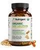 Nutrigent Usda Organic Soy Lecithin Supplement 800 Mg High Absorption Liquid Organic Capsules Choline Lecithin Supplement For Brain & Liver Health Support Non-Gmo Gluten Free 60 Count