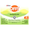 Off Botanicals Insect Repellent Wipes Mosquito Repellent 10 Count Individually Wrapped Wipes