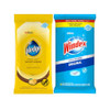 Pledge Expert Care Wood Wipes & Windex Glass Cleaning Wipes Bundle 24Ct Lemon Scent Wood Wipes & 38Ct Original Glass Wipes For Surface Cleaning