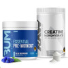 Raw Nutrition Creatine Monohydrate & Blue Raspberry Pre-Workout Powder Bundle