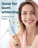 Rtauys Rechargeable Sonic Electric Toothbrush For Adults With 8 Heads Travel Case Whitening - Light Blue