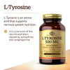 Solgar L-Tyrosine 500 Mg 100 Vegetable Capsules - Brain & Nervous System Support - Vegan Gluten Free Dairy Free Kosher - 100 ServingsStandard Packaging