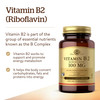 Solgar Vitamin B2 (Riboflavin) 100Mg 100 Vegetable Capsules - Energy Metabolism Healthy Nervous System - Non-Gmo Vegan Gluten Free Dairy Free Kosher 100 Servings