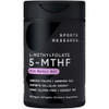Sports Research Methyl Folate B12-1000 Mcg L-Methylfolate & 2000 Mcg Methylcobalamin For Cellular Energy Support - Vegan B12 W/Coconut Mct Oil - Non-Gmo Gluten Free 90 Veggie Softgels