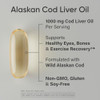 Sports Research Omega-3 Wild Alaskan Cod Liver Oil 1000Mg With Vitamins A (1000 Iu) & D3 (400 Iu) - Burpless Bovine Free Non-Gmo & Msc Certified Sustainable 120 Softgels