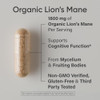 Sports Research Organic Lion'S Mane Mushroom Supplement 1800Mg - Brain Health Focus & Cognitive Supports - Usda Certified Organic Non-Gmo Vegan 90 Count Capsules