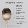 Sports Research Omega-3 Fish Oil 8Oz Glass Bottle - 4685Mg Of Wild Caught Alaska Pollock Fish Oil Per Serving - Easy-To-Take Liquid Lemon Flavor Non-Gmo Msc Certified Sustainable 48 Servings