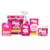 Stardrops - The Pink Stuff Bathroom Cleaning Kit Cleaning Paste Bathroom Foam Spray Toilet Foaming Powder Sqeezy Sponge & 3 Microfiber Cloths Tough On Stains Grease & Soap Scum