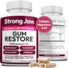 Strong Jaw Gum Restore - Gum Repair For Receding Gums Teeth Magnesium Supplements Oral Care Remineralizing Dental Health Vitamins For Adults 1 Month Supply 180 Capsules Made In Usa