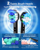 Teetheory Electric Toothbrush Deep Clean Heads 4Pc Brush Head Replacement With Superior Cleaning (Black)