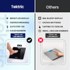 Tektric Digital Bathroom Scale For Body Weight - Rechargeable Weight Scale For People With Led Display Kg/Lb 400 Lb Capacity Step-On Technology Highly Accurate