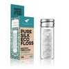 Treebird Pure Silk Eco Floss 33Yd Silk Dental Floss Spool In A Refillable Glass Dispenser Waxed With Candelilla Wax Mint