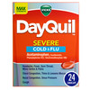 Vicks Dayquil Severe Cold Flu & Congestion Medicine Liquicaps Maximum Strength Orange 24 Count