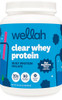 Wellah Clear Whey Protein Isolate Powder (Blue Raspberry) 30 Servings - 20G Of Protein 90 Calories Sweetened With Stevia