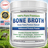 Younglo Research Bone Broth Beef Protein Powder - 1.25 Lb / 20 Oz Unflavored - Made In Usa - High Collagen & Gelatin From Grass Fed Bovine - Nutritious Marrow Benefits - Soups Paleo & Keto Diets