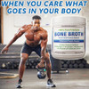 Younglo Research Bone Broth Beef Protein Powder - 1.25 Lb / 20 Oz Unflavored - Made In Usa - High Collagen & Gelatin From Grass Fed Bovine - Nutritious Marrow Benefits - Soups Paleo & Keto Diets