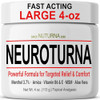 Nuturna Nerve Cream - Fast Acting Comfort For Feet Hands Legs & Toes - Ultra Strength Menthol Arnica Aloe Vera Msm - Cooling Soothing Comfort - Non-Greasy Paraben-Free 4 Oz