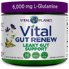 Vital Planet - Vital Gut Renew Powder Supplement For Leaky Gut Repair With L-Glutamine Marshmallow And Ginger Root Dgl Licorice Root And Organic Aloe Vera L Glutamine 6000Mg 6.88 Oz