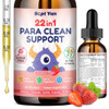 Sept Yan 22 In 1 Parasite Cleanse For Humans & Kids Herbal Gut Cleanse Liquid Drops With Wormwood Black Walnut Clove Chlorella Oregano Digestive Health Support - Strawberry Flavor 2 Fl Oz