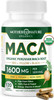 Mother Nature Organic Maca Root Capsules 1600Mg 120 Vegan Capsules Non Gmo Peruvian Yellow Red & Black Maca For Men & Women - Energy Hormone Brain & Weight Well-Being