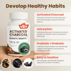 Vev Activated Charcoal With Organic Coconut Shell Charcoal & 50 Billion Probiotics 120 Vegan Capsules For Digestive Wellness & Dietary Support
