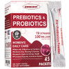 Zebora Probiotics-For-Women 100-Billion-Cfus With Prebiotics D-Mannose & Cranberry For Digestive Immune Feminine Ut Health Support Ultimate Probiotic Women'S Care Soy & Gluten Free 45 Packets