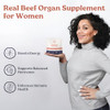 Primal Woman Beef Organ Supplement For Women - Heart Liver For Women Grass Fed Pasture Raised Liver | Primal Beef Organ Capsules Woman (60 Capsules)