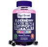 The Feel Great Vitamin Company Elderberry Gummies With Zinc & Vitamin C For Kids & Adults - Immune Support Supplement - Sambucus Elderberry Syrup Formula - Antioxidant Support - Gluten Free 60 Gummies