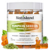 Natisland Pumpkin Seed Oil Gummies With Saw Palmetto Cold Pressed Pumpkin Seed Oil Supplement For Hair Growth Prostate Health & Urinary Tract Support Sugar Free Vegan Pineapple Flavor 60 Count