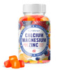 Nutrapep Calcium Magnesium Zinc Supplement Gummies - With Vitamin D3 K2 Magnesium Glycinate - Orange Berry Flavored Vegan Sugar-Free Gluten Free Chewable For Men Women Kids