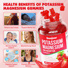 Saajoor Potassium Magnesium GummiesHigh Absorption Magnesium GlycinateD3 & B6Potassium Citrate - For Muscle Support Leg Cramps & Electrolyte Balance - Vegan Non-Gmo Strawberry Flavor 60 Count