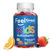 The Feel Great Vitamin Company Feel Great Kids Multivitamin Gummies | Citrus & Strawberry Flavored Vitamins For Kids | Multivitamin Gummies With Vitamin D For Bone Muscle & Immune Support | Chewable Vitamins | 45-Day Supply
