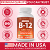 Vitboost Vitamin B12 1000 Mcg Chewable Tablets - 365 Count Natural Berry Flavor B-12 Vitamin For Energy & Nervous System Support - Non-Gmo Tablets - Made In Usa