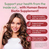 Human Beanz Biotin Jelly Bean Gummy Vitamins Extra Strength Biotin For Hair Skin And Nails 5000Mcg Per Serving Hair Growth Vitamins For Men And Women 120 Strawberry Blast Jelly Beans Kosher